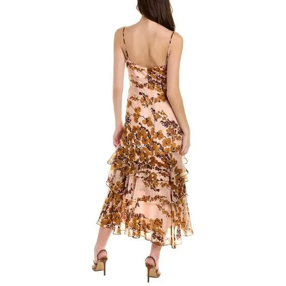 Badgley Mischka Womens Tiered Cocktail Dress, wedding, night out, prom - Picture 2 of 6